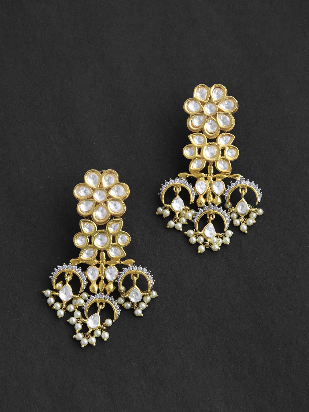 Floral Inspired Traditional Kundan Necklace set