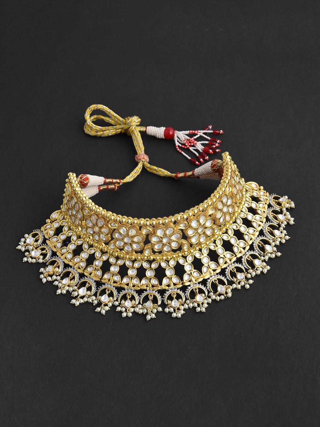 Floral Inspired Traditional Kundan Necklace set