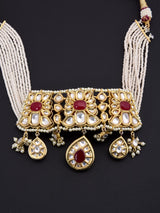 Traditional Kundan Meena Choker Necklace Set