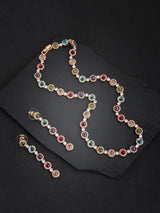 Classic Colored Stone Designer Necklace Set