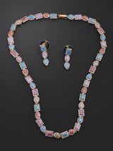 Contemporary Colored Stone Designer Necklace Set
