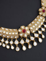 Floral Kundan Meena Designer Necklace Set
