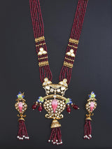 Floral Enamelled Designer Necklace Set