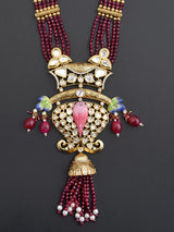 Floral Enamelled Designer Necklace Set