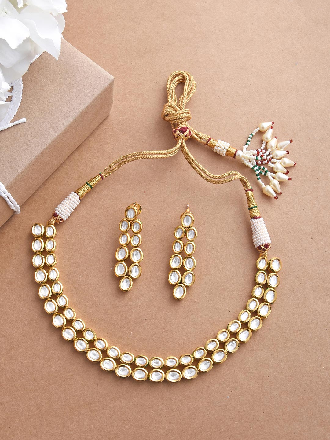 Traditional Kundan Meena Designer Necklace Set