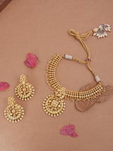 Traditional Gold Plated Designer Necklace Set