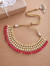 Traditional Kundan Meena Choker Necklace Set
