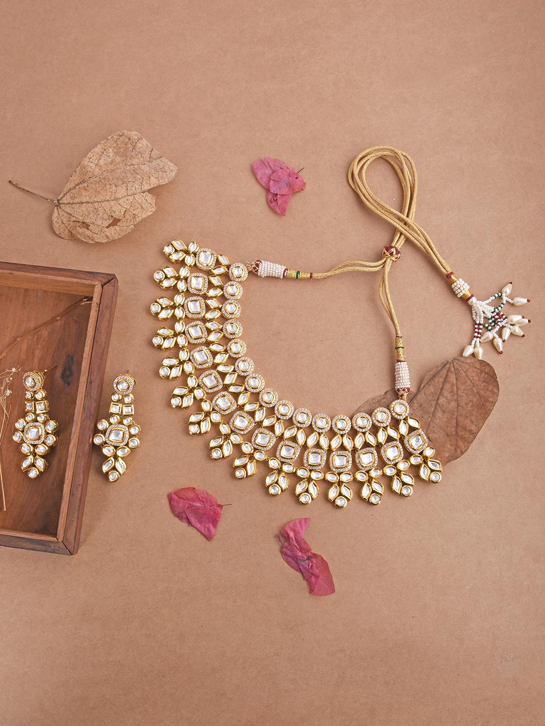Traditional Kundan Meena Bridal Necklace Set