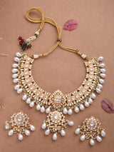 Traditional Kundan Meena Choker Necklace Set