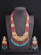 Floral Enamelled Designer Necklace Set