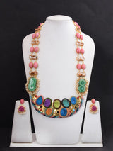Contemporary Colored Stone Designer Necklace Set