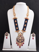 Floral Enamelled Designer Necklace Set