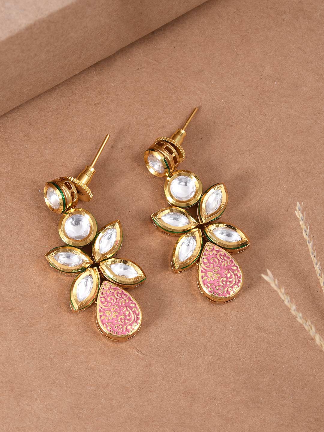 Floral Enamelled Traditional Necklace Set