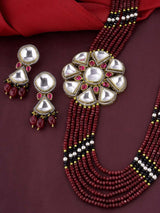 Traditional Colored Stone Designer Necklace Set