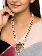 Traditional Colored Stone Choker Necklace Set