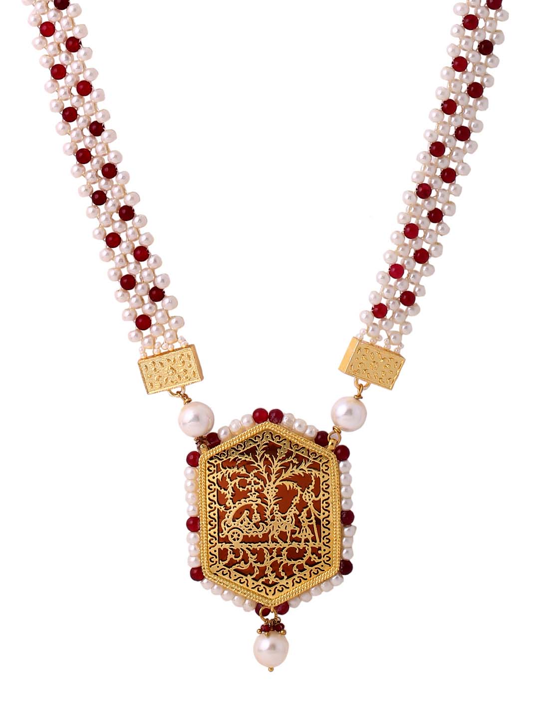 Traditional Colored Stone Choker Necklace Set