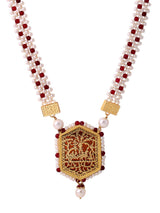 Traditional Colored Stone Choker Necklace Set