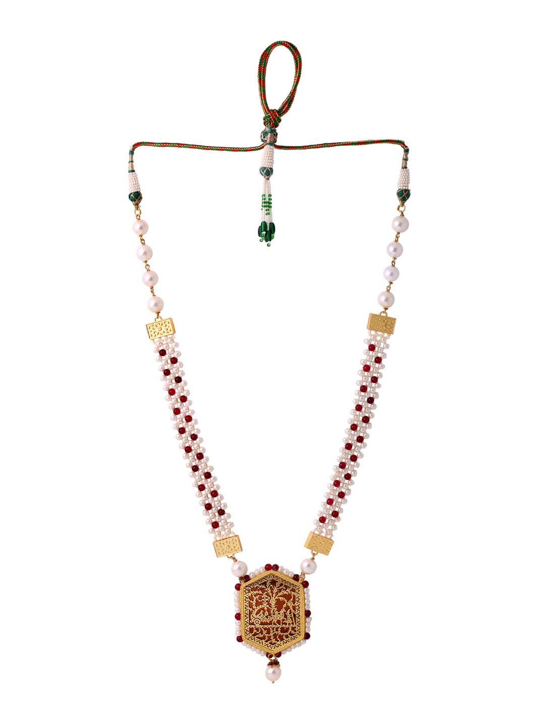 Traditional Colored Stone Choker Necklace Set