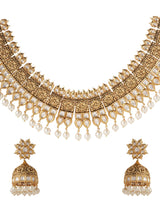 Floral Kundan Meena Designer Necklace Set
