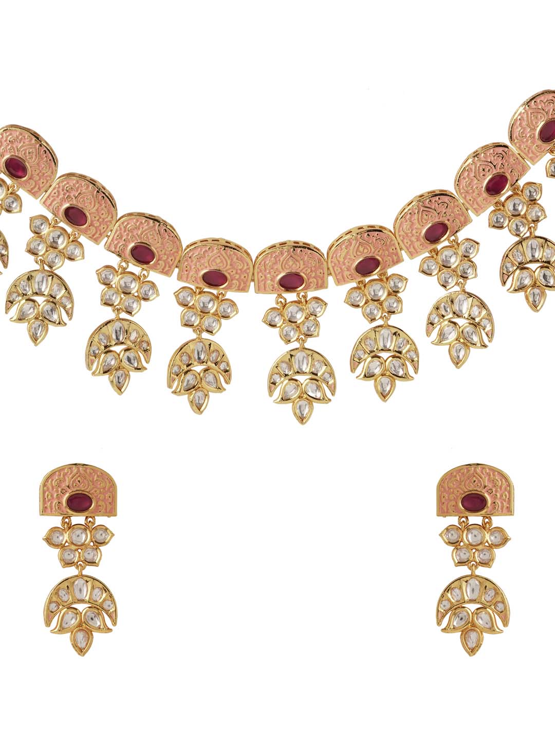 Traditional Enamelled Choker Necklace Set