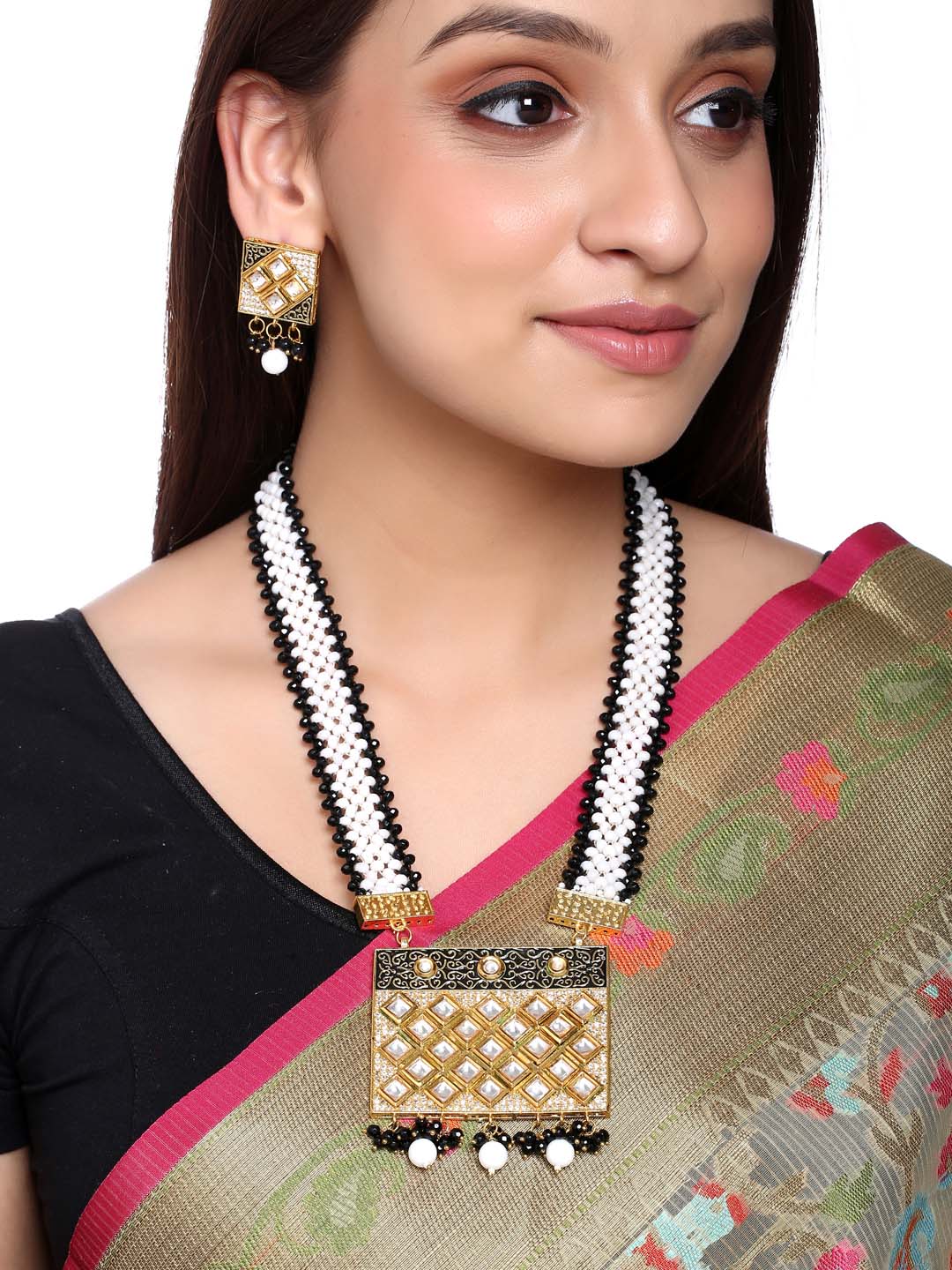 Traditional Enamelled Beaded Necklace Set