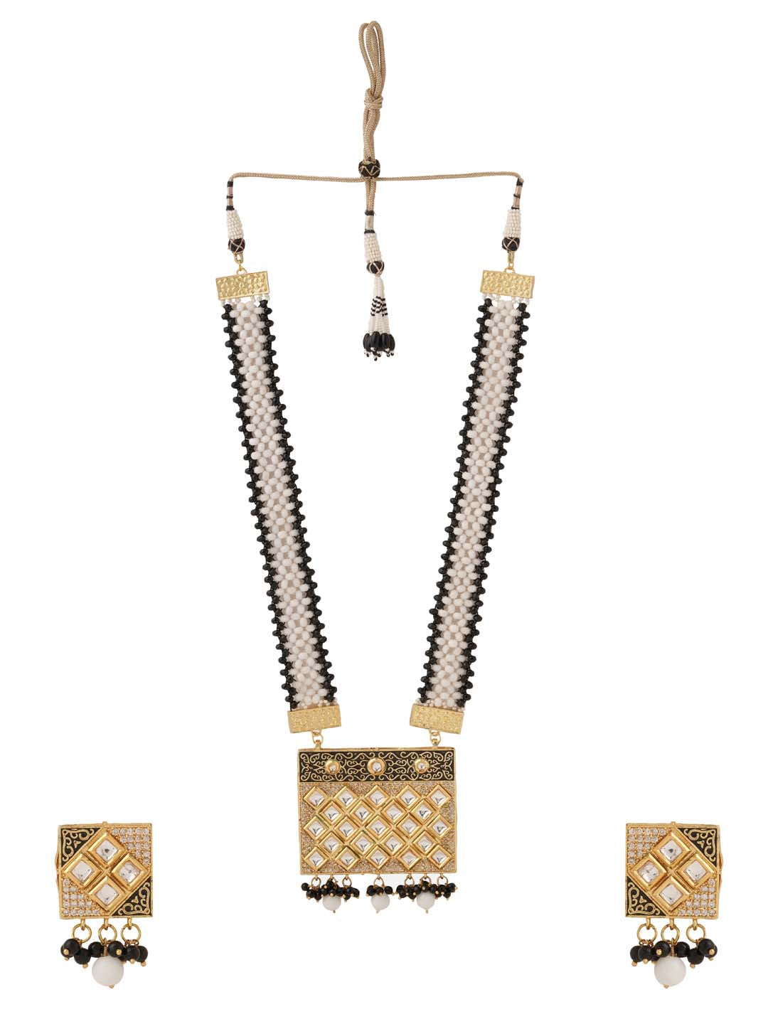 Traditional Enamelled Beaded Necklace Set