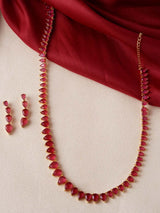 Classic Colored Stone Designer Necklace Set