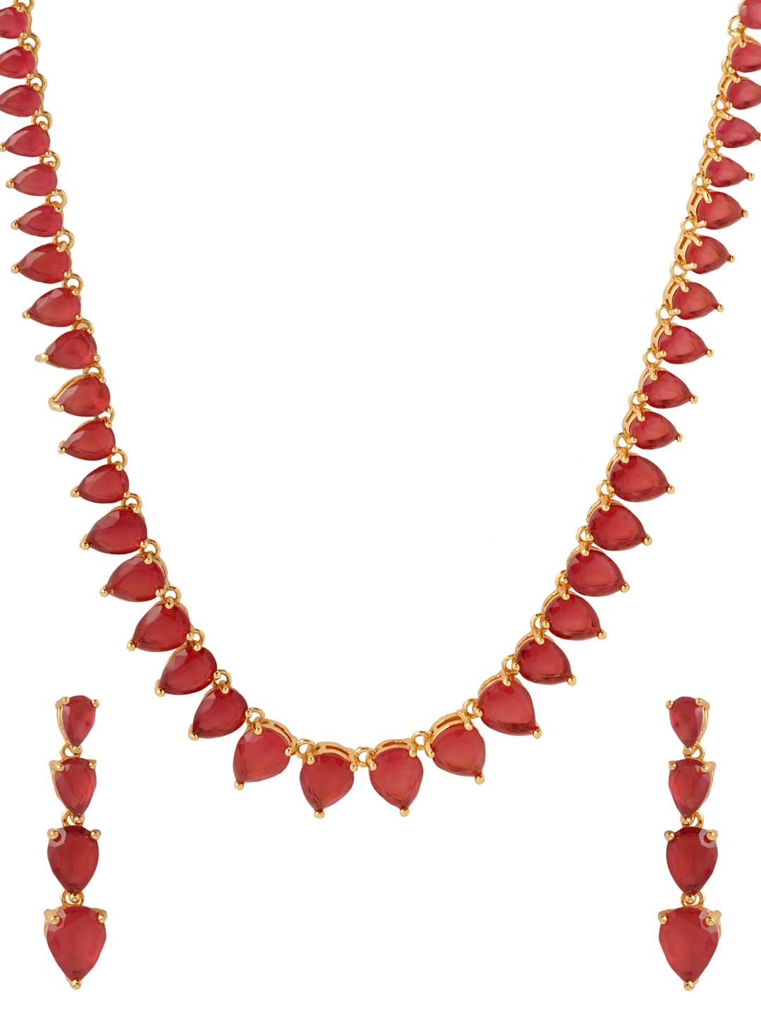 Classic Colored Stone Designer Necklace Set