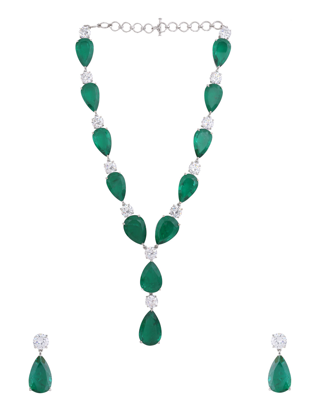 Contemporary Colored Stone Designer Necklace Set
