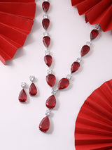 Contemporary Colored Stone Designer Necklace Set