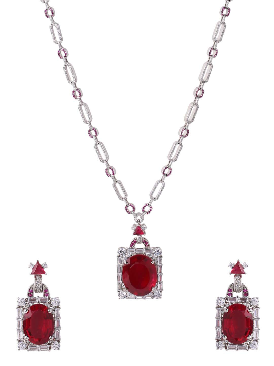 Contemporary Colored Stone Designer Necklace Set