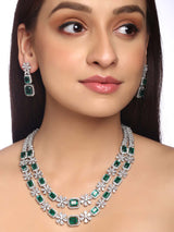 Contemporary Colored Stone Designer Necklace Set