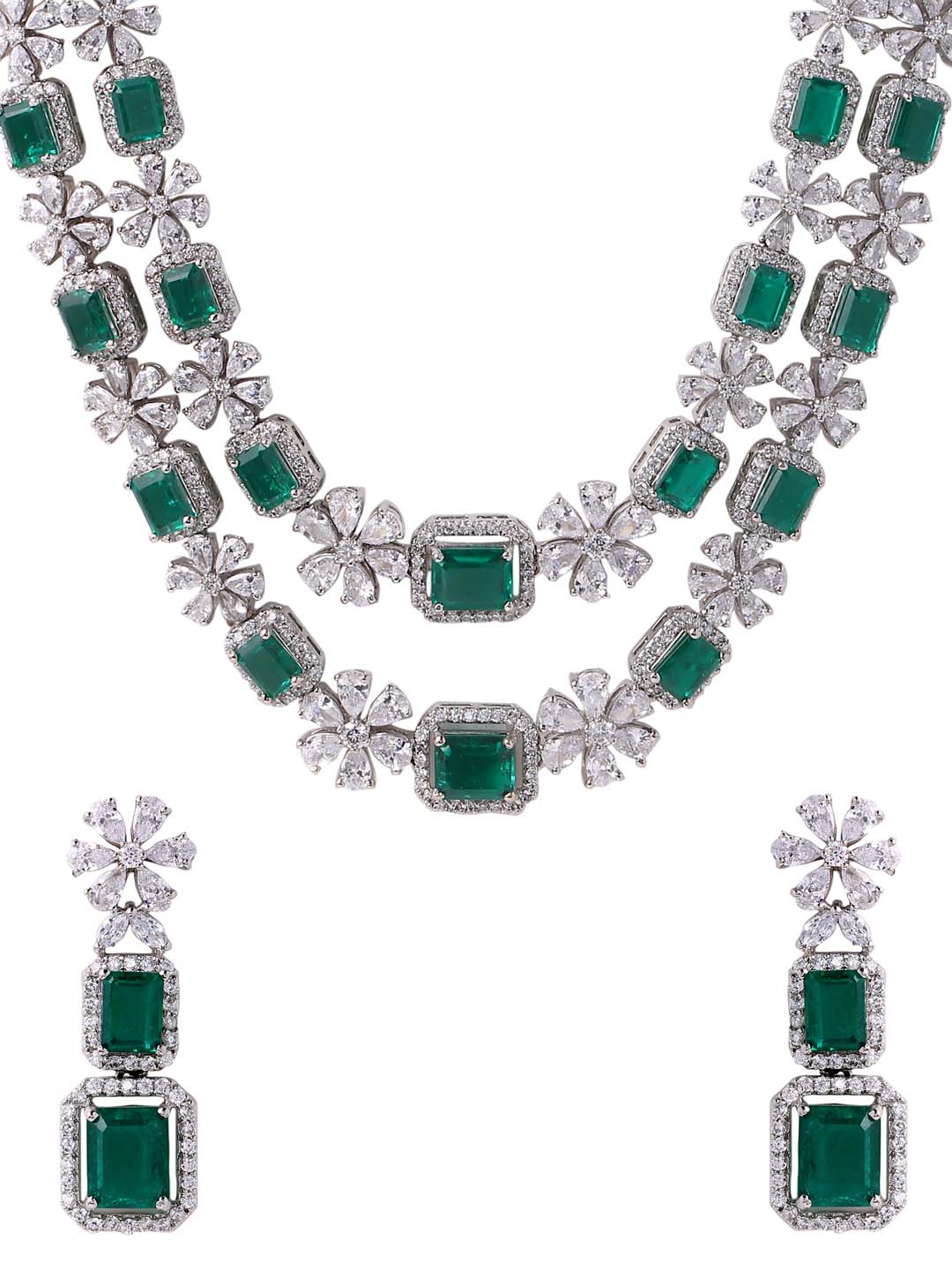 Contemporary Colored Stone Designer Necklace Set