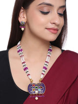 Traditional Enamelled Beaded Necklace Set