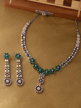 Floral Black Beauty Designer Necklace Set