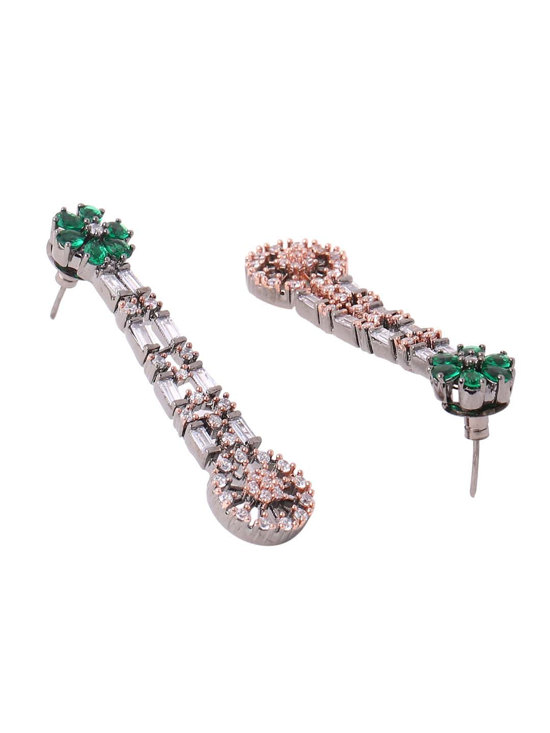 Floral Black Beauty Designer Necklace Set