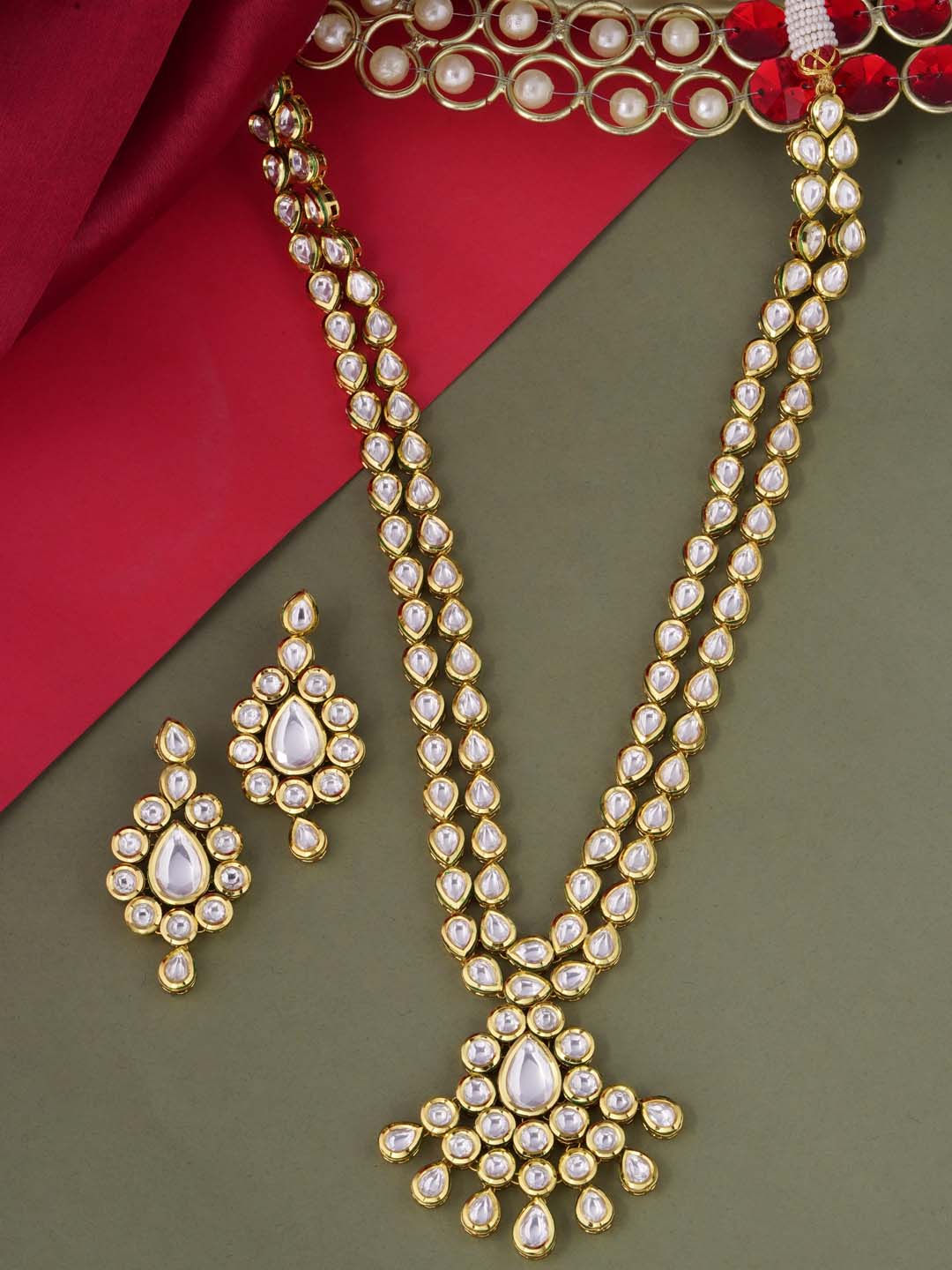 Traditional Kundan Meena Designer Necklace Set