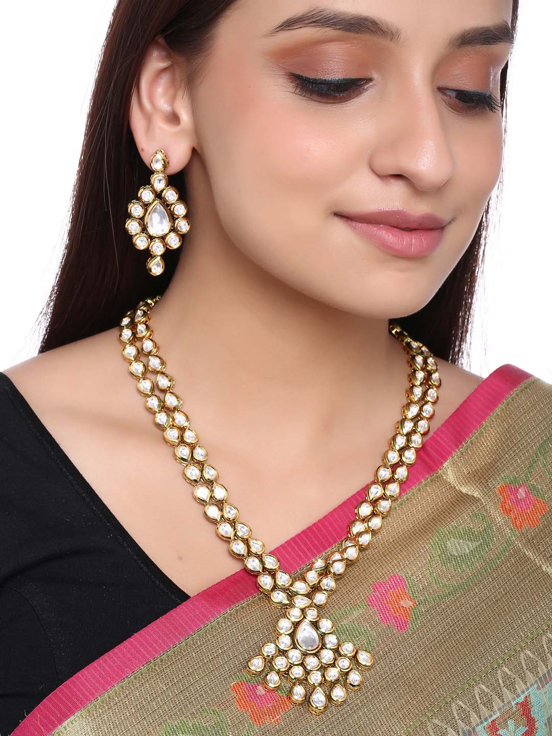 Traditional Kundan Meena Designer Necklace Set
