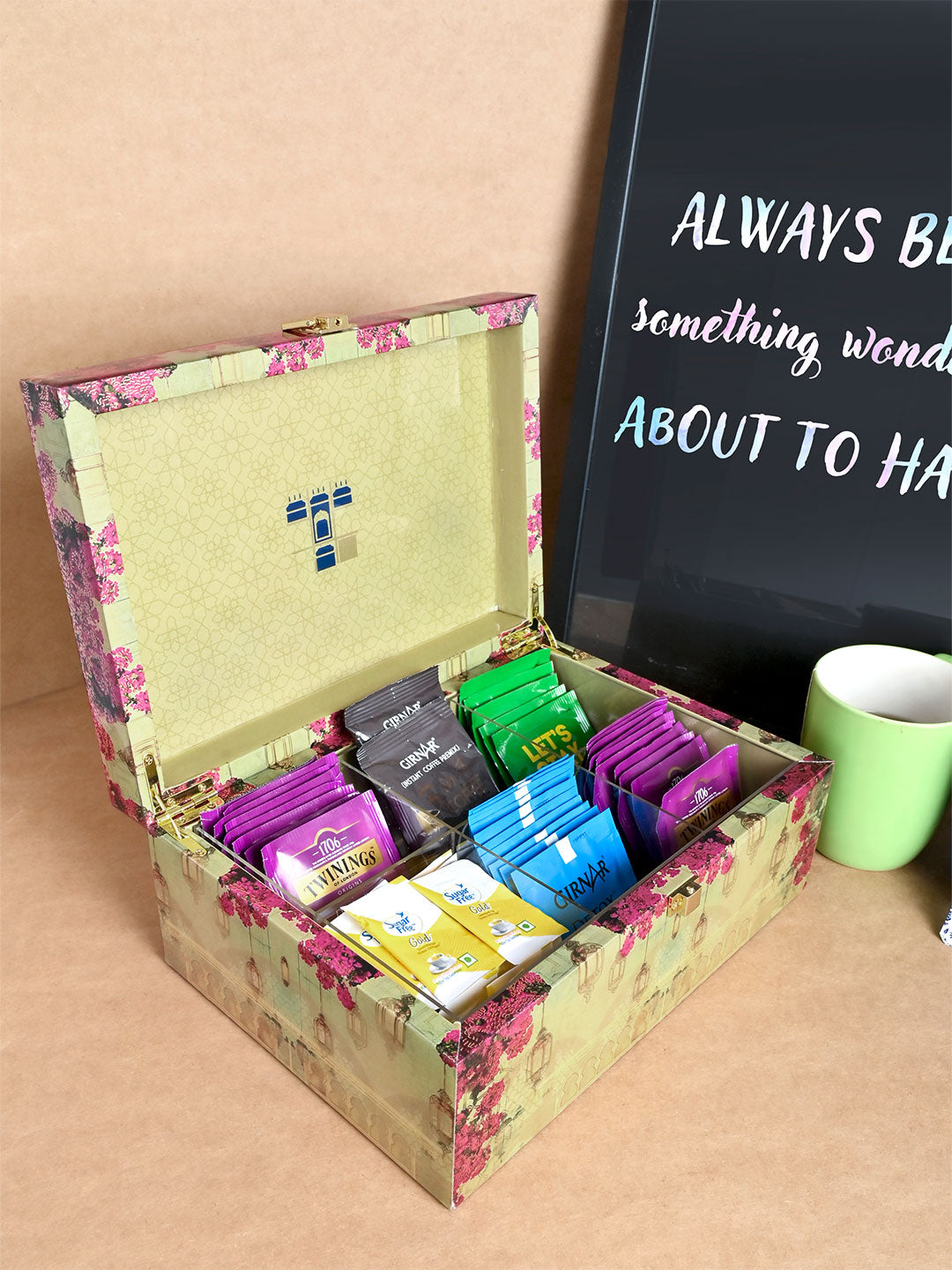 Botanica Tea Bag Box/Dry Fruit Box With Acrylic