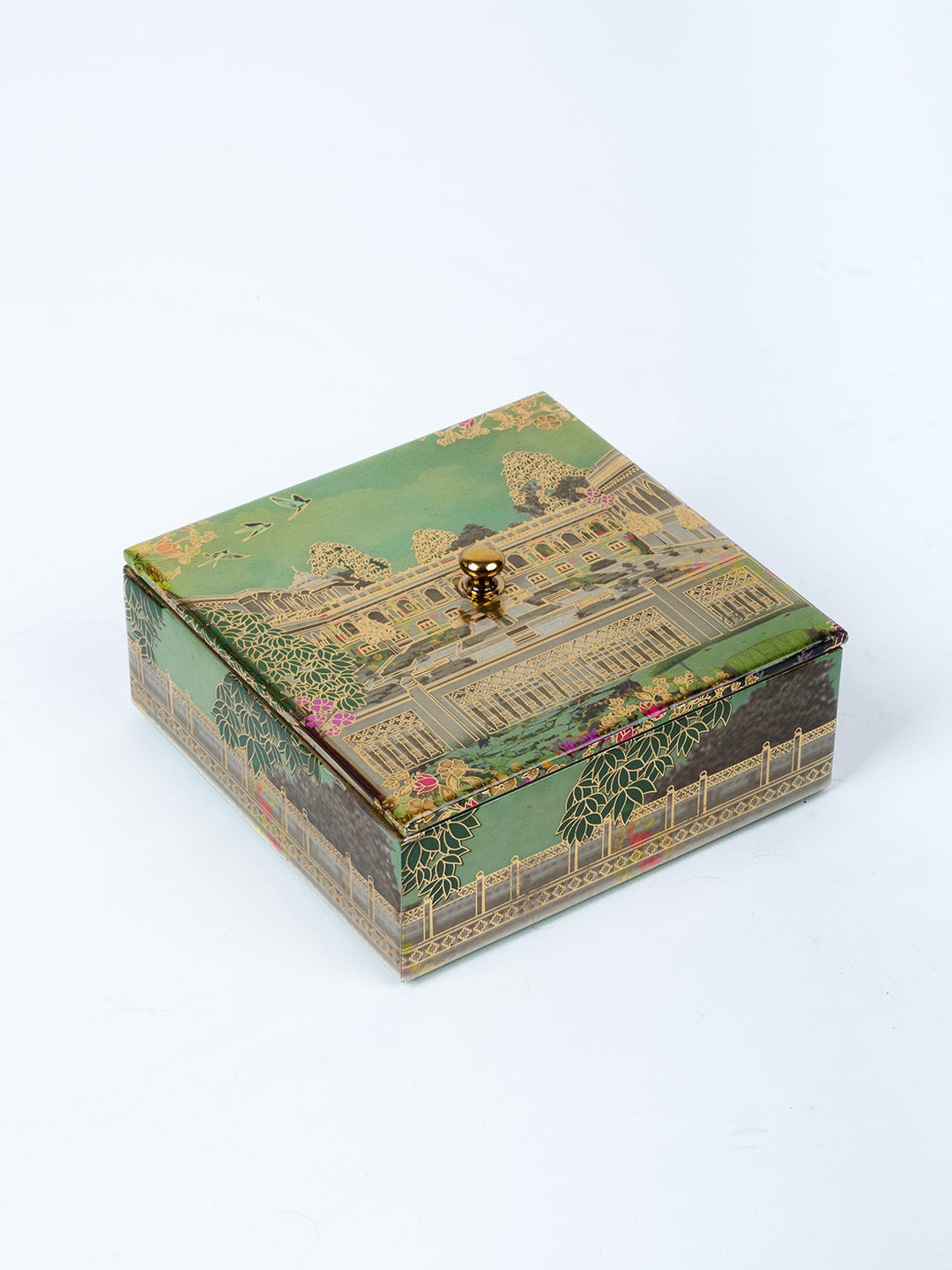 Grandeur Printed Square Box With Acrylic (6*6)