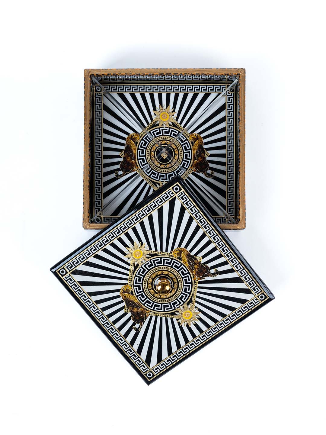 Panther Printed Square Box With Acrylic(8*8)