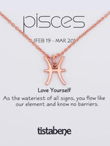 The Pisces Rose Gold Plated Pendant