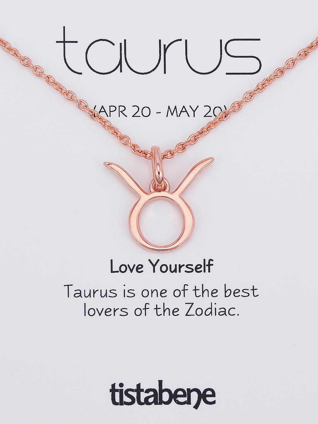 Buy The Taurus Rose Gold Plated Pendant Online | Tistabene