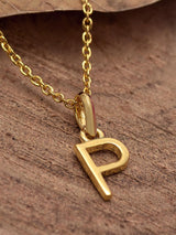 18 K Gold Plated P Pendant