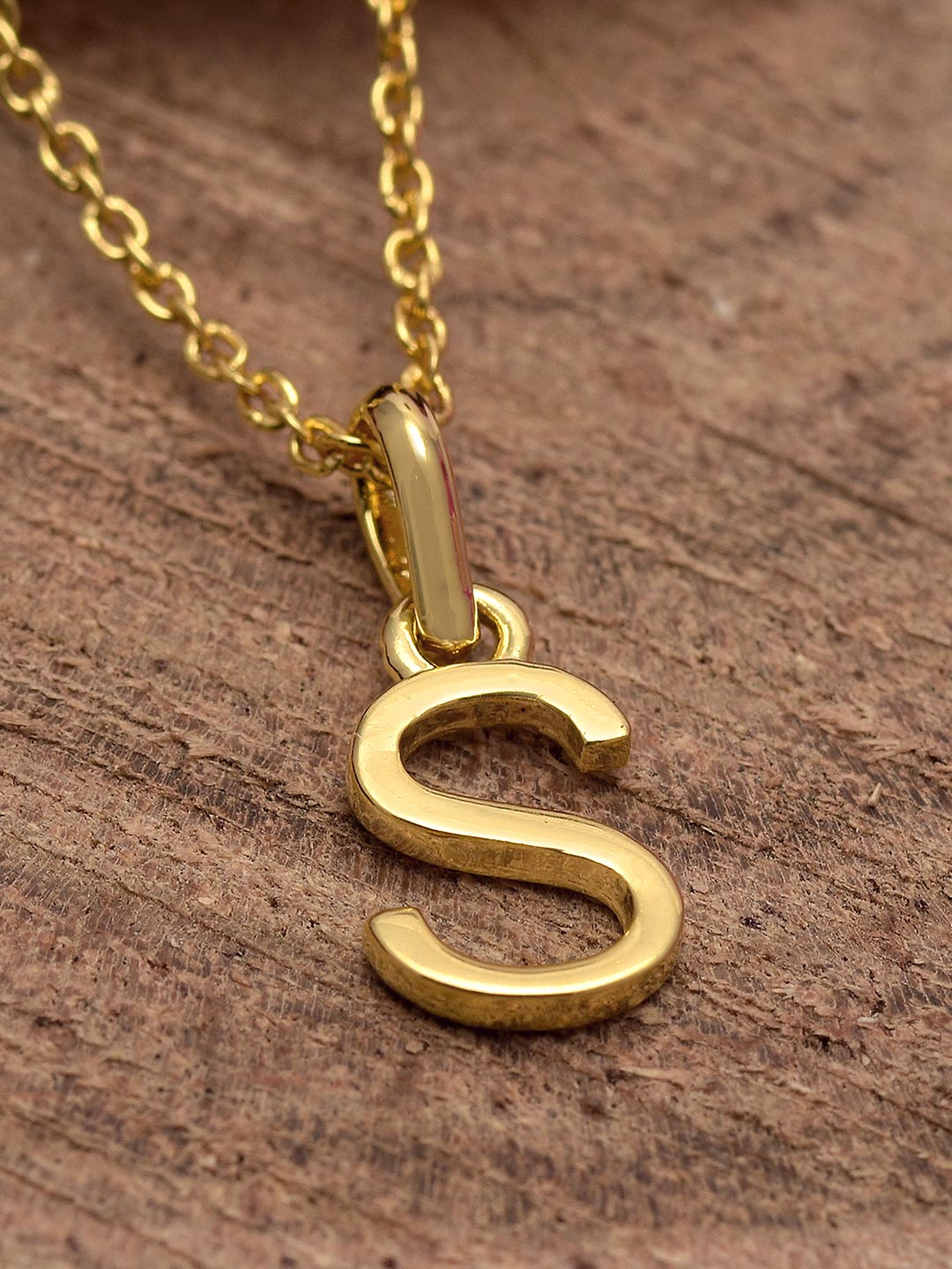 18 K Gold Plated S Pendant