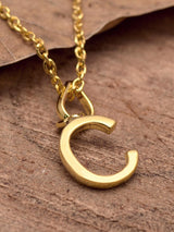 18 K Gold Plated C Pendant