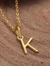 18 K Gold Plated K Pendant