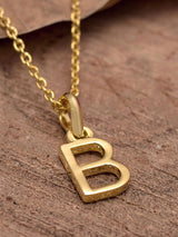 18 K Gold Plated B Pendant