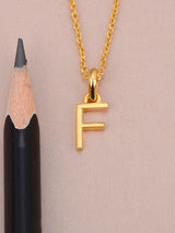18 K Gold Plated F Pendant
