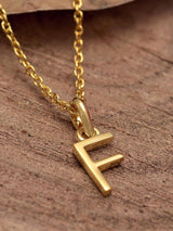 18 K Gold Plated F Pendant